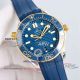 Perfect Copy Omega Seamaster Blue Dial Ceramic Bezel Blue Rubber Strap Watch (2)_th.jpg